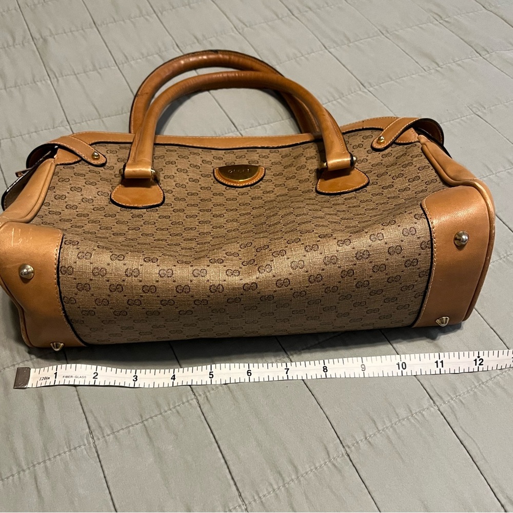 1970s Gucci 2-handle tan purse - Picture 12 of 16